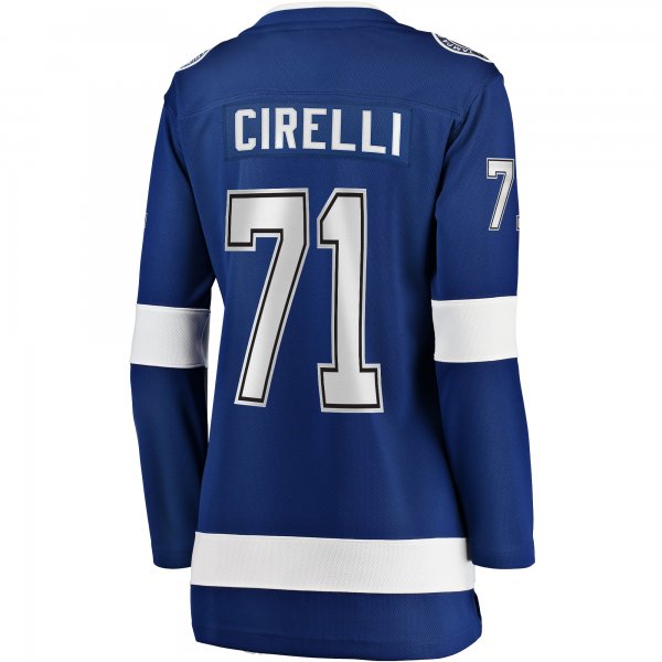 Women's Tampa Bay Lightning Anthony Cirelli Fanatics Blue Home Breakaway Player Jersey