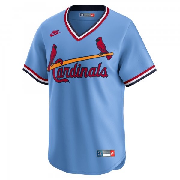 Men's St. Louis Cardinals Nike Light Blue Cooperstown Collection Limited Jersey