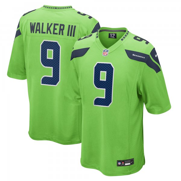 Men's Seattle Seahawks Kenneth Walker III Nike Neon Green  Game Jersey