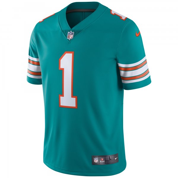 Men's Miami Dolphins Tua Tagovailoa Nike Aqua Alternate Vapor Limited Jersey