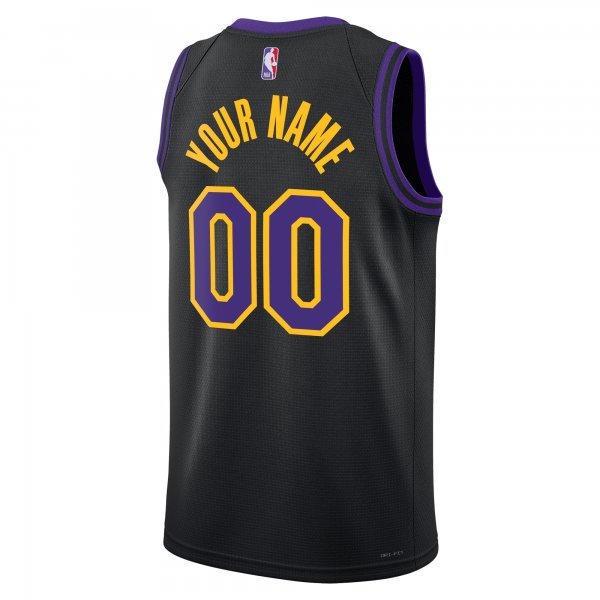 Unisex Los Angeles Lakers  Nike Black 2023/24 Custom Swingman Jersey - City Edition