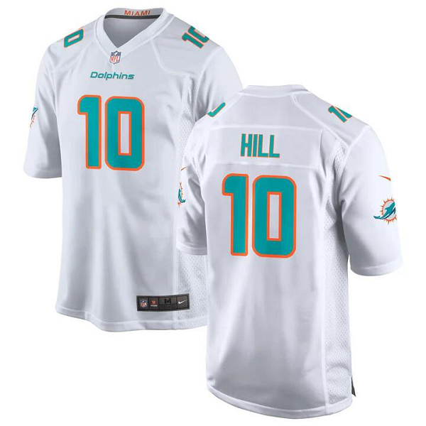 Youth Miami Dolphins #10 Tyreek Hill Game White Jersey