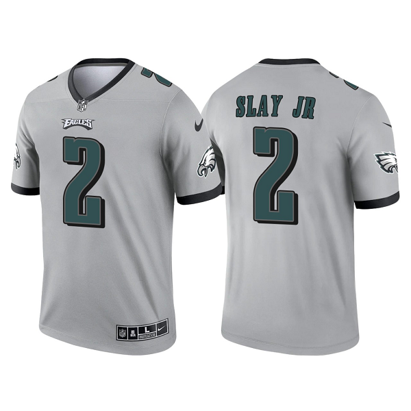 Men's Philadelphia Eagles #2 Darius Slay Jr. Silver 2021 Limited NFL Jersey