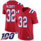 Men's New England Patriots #32 Devin McCourty Red Alternate Stitched NFL 100th Season Vapor Limited Jersey