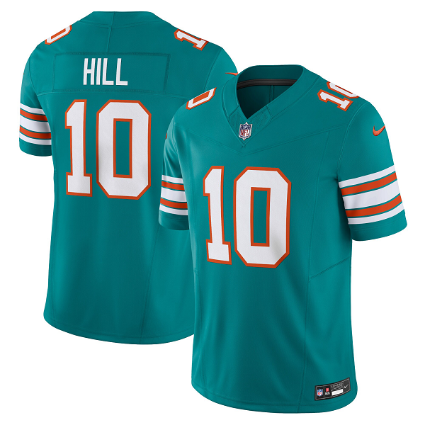 Men's Miami Dolphins #10 Tyreek Hill Nike Aqua Alternate Vapor F.U.S.E. Limited NFL Jersey