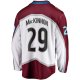 Men's Colorado Avalanche Nathan MacKinnon Fanatics White Away Premier Breakaway Player Jersey