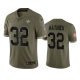 New Orleans Saints Tyrann Mathieu #32 Olive 2022 Salute To Service Limited Jersey