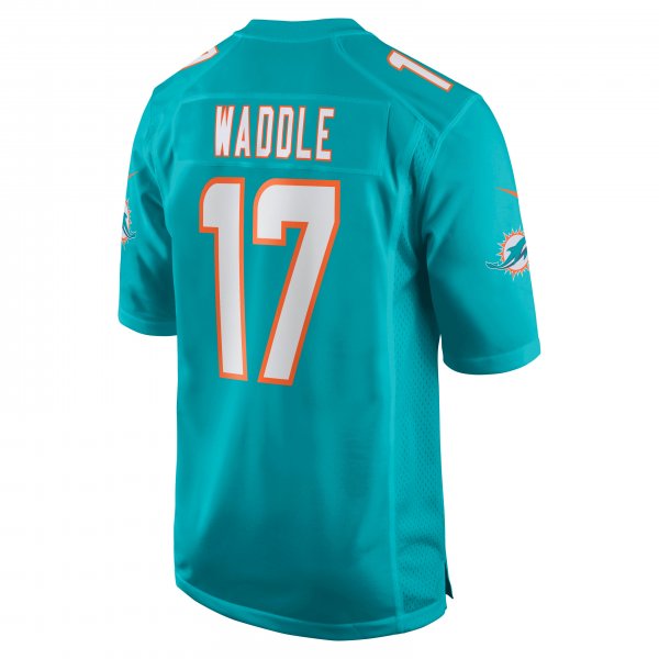 Men's Miami Dolphins Jaylen Waddle Nike Aqua Game Player Jersey