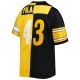 Men's Pittsburgh Steelers Troy Polamalu Mitchell & Ness Black/Gold Big & Tall Split Legacy Retired Player Replica Jersey