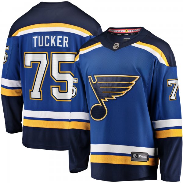 Men's St. Louis Blues Tyler Tucker Fanatics Blue Home Premier Breakaway Player Jersey