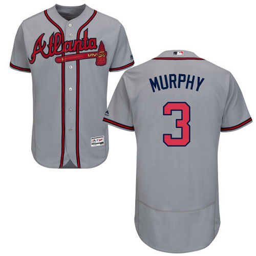 Atlanta Braves #3 Dale Murphy Grey Flexbase Collection Stitched MLB Jersey