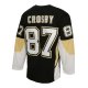 Men's Pittsburgh Penguins Sidney Crosby Mitchell & Ness Black Captain Patch 2008/09 Blue Line Player Jersey