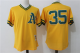 Mitchell and Ness Oakland Athletics #35 Rickey Henderson Yelolow MLB Jersey