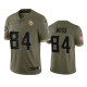 Minnesota Vikings Randy Moss Olive 2022 Salute To Service Jersey #84