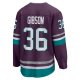 Men's Anaheim Ducks John Gibson Fanatics Purple 30th Anniversary Premier Breakaway Jersey