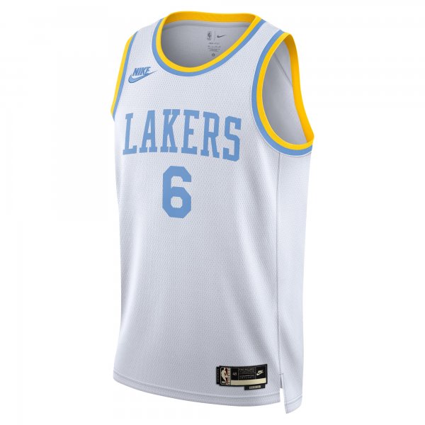 Men's Los Angeles Lakers LeBron James Nike White Swingman Jersey - Classic Edition