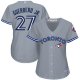 Toronto Blue Jays #27 Vladimir Guerrero Jr. Grey Road Women's Stitched MLB Jersey