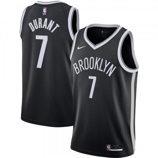 Men's Brooklyn Nets Kevin Durant Nike Black 2020/21 Swingman Jersey - Icon Edition