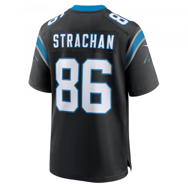 Men's Carolina Panthers Mike Strachan Nike  Black  Game Jersey