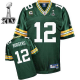 Men's Green Bay Packers #12 Aaron Rodgers Green With Super Bowl XLV and C patch Stitched NFL Jersey