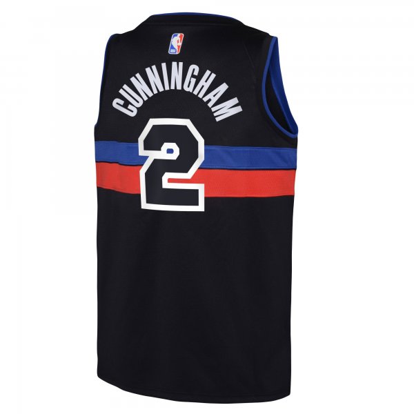 Youth Detroit Pistons Cade Cunningham Jordan Brand Black Swingman Jersey - Statement Edition