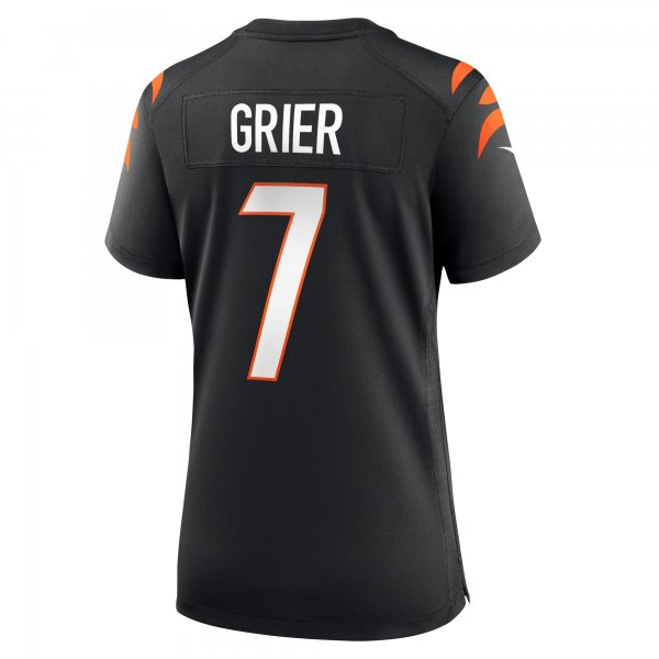 Women's Cincinnati Bengals Will Grier Nike  Black Team Game Jersey