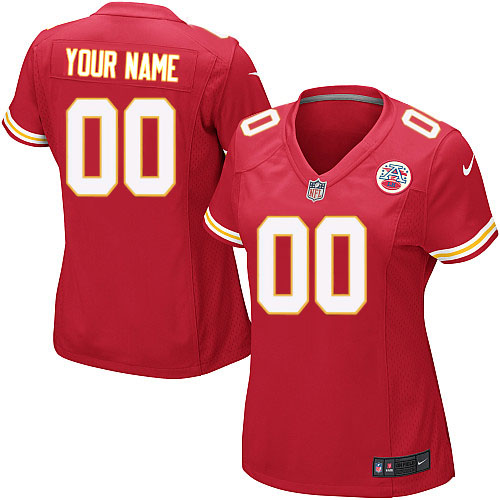 Nike Kansas City Chiefs Customized Red Stitched Elite Women's NFL Jersey