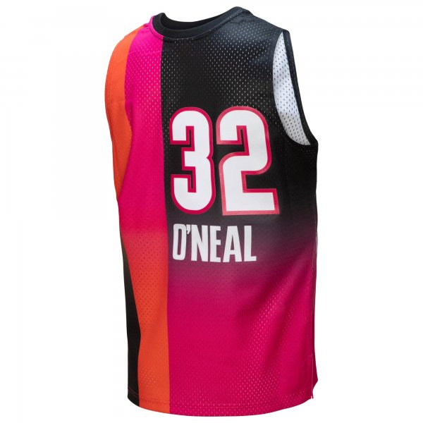 Men's Miami Heat Shaquille O'Neal Mitchell & Ness Pink/Black 2005/06 Hardwood Classics Fadeaway Swingman Player Jersey