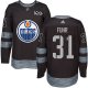 Edmonton Oilers #31 Grant Fuhr Black 1917-2017 100th Anniversary Stitched NHL Jersey