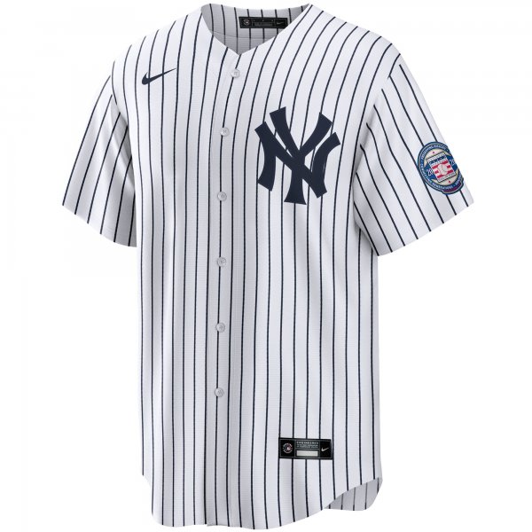 Men's New York Yankees Derek Jeter Nike White/Navy 2020 Hall of Fame Induction Home Replica Player Name Jersey