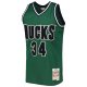 Men's Milwaukee Bucks Ray Allen Mitchell & Ness Hunter Green 2000/01 Hardwood Classics Off-Court Swingman Jersey