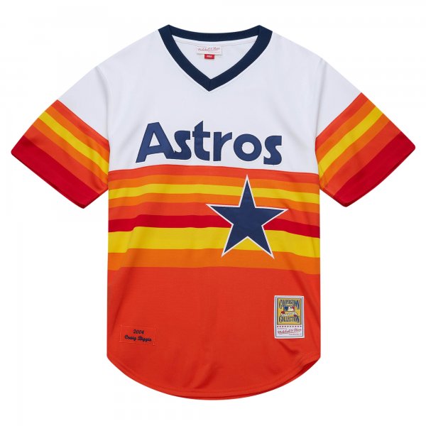 Men's Houston Astros Craig Biggio Mitchell & Ness White 2004 Cooperstown Collection Throwback Jersey