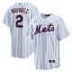 Men's New York Mets Omar NarvÃÂ¡ez Nike White Home  Replica Player Jersey