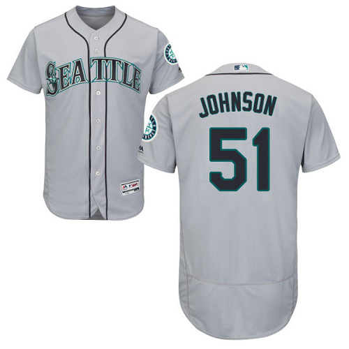 Seattle Mariners #51 Randy Johnson Grey Flexbase Collection Stitched MLB Jersey