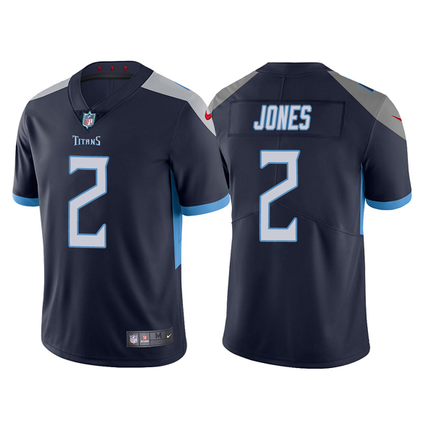 Men's Nike Tennessee Titans #2 Julio Jones Navy NFL Vapor Limited Jersey