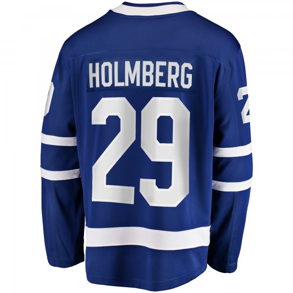 Men's Toronto Maple Leafs Pontus Holmberg Fanatics Blue Home Premier Breakaway Player Jersey