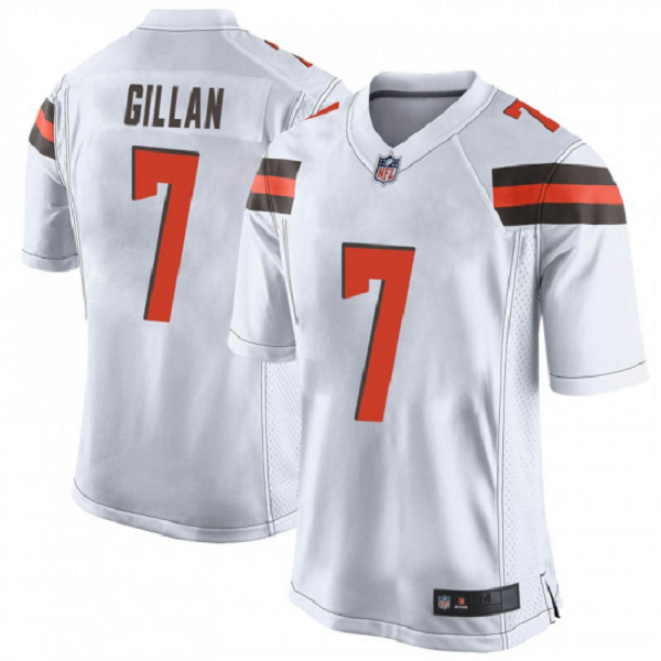 Men's Nike Cleveland Browns #7 Jamie Gillan Game White Jersey