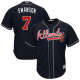 Atlanta Braves #7 Dansby Swanson Navy Blue New Cool Base Stitched MLB Jersey