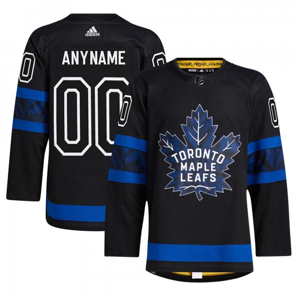 Men's adidas Black Toronto Maple Leafs x drew house Alternate Custom Jersey