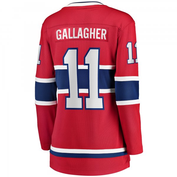 Women's Montreal Canadiens Brendan Gallagher Fanatics Red Home Breakaway Player Jersey