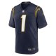 Men's Los Angeles Chargers Quentin Johnston Nike Navy Alternate Game Jersey