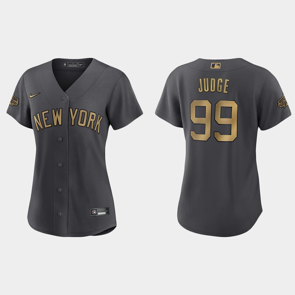 Women's New York Yankees #99 Aaron Judge Charcoal 2022 MLB All-Star Game Jersey