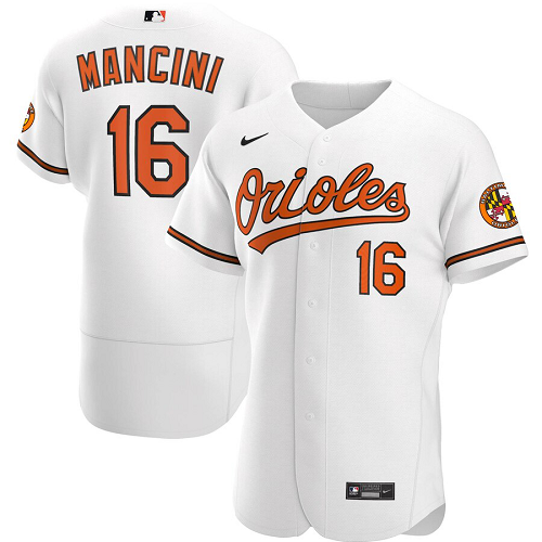 Men's Nike Baltimore Orioles #16 Trey Mancini White Home 2020 Player MLB Jersey