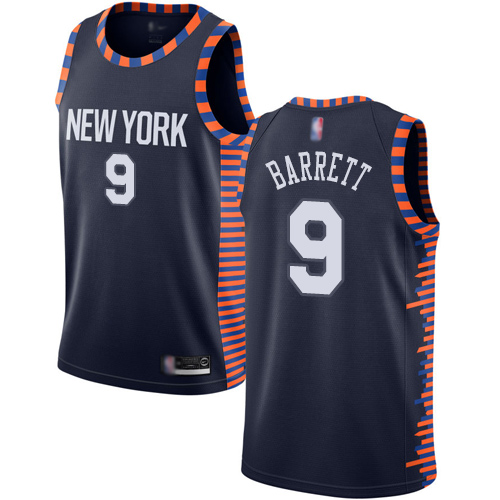 New York Knicks #9 R.J. Barrett Navy NBA Swingman City Edition 2018/19 Jersey