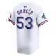 Men's Texas Rangers Adolis GarcÃÂ­a Nike White Home 2023 World Series Champions Limited Jersey