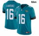 Men Jacksonville Jaguars #16 Trevor Lawrence Teal 2021 Draft Jersey