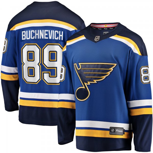 Men's St. Louis Blues Pavel Buchnevich Fanatics Blue Home Breakaway Player Jersey