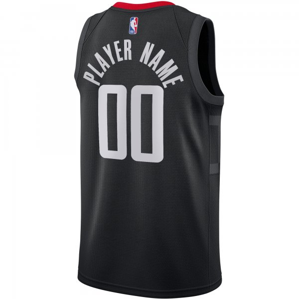 Men's Houston Rockets Jordan Brand Black Swingman Custom Jersey - Statement Edition