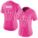 Women's Nike Las Vegas Raiders #17 Davante Adams Pink Stitched Limited Rush Fashion Jersey