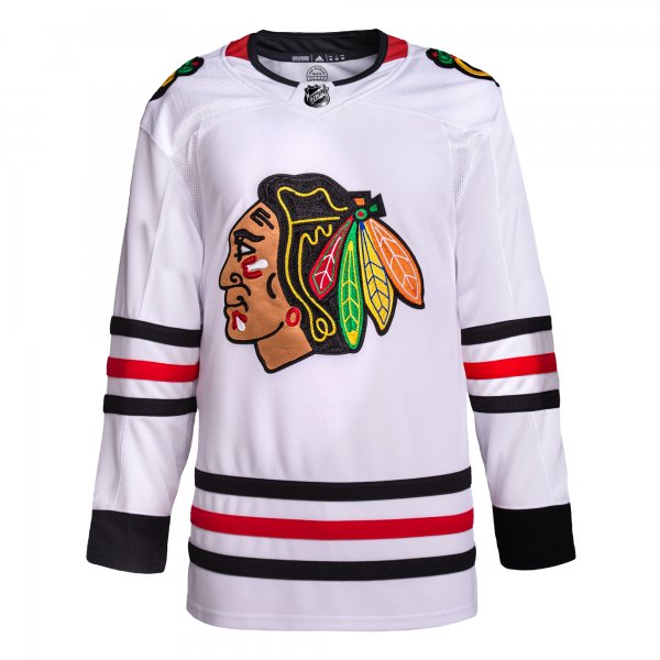 Men's Chicago Blackhawks adidas White Away Primegreen Jersey